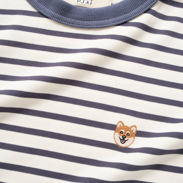 (TP1586) Stripe Layered Sleeve Tee