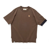 (TP1612) Layered Sleeve Embroidery Tee