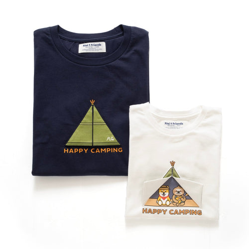 (ZT1392) Happy Camping Graphic Tee