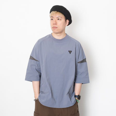 (ZT1436) Japan Paisley Fabric Roll Sleeve Tee