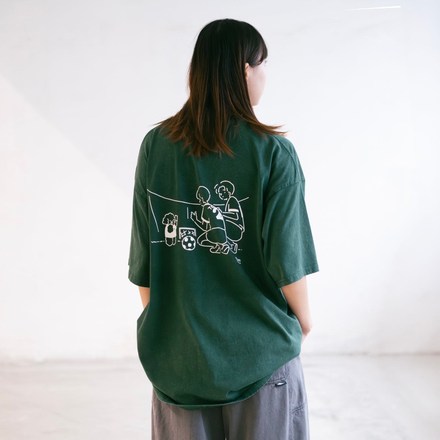 (EX703) Football Match 繡花洗水 Tee