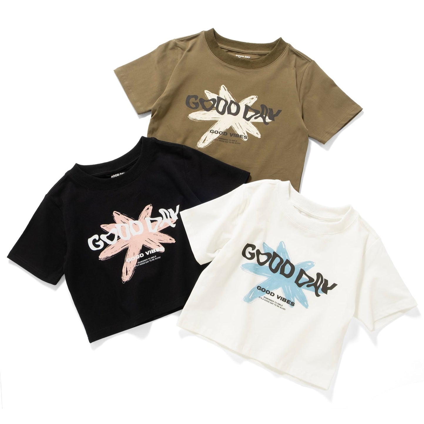 (ZT1677) Flower Graphic Cropped Tee