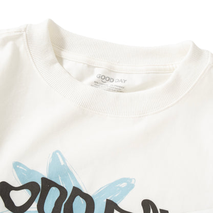 (ZT1677) Flower Graphic Cropped Tee
