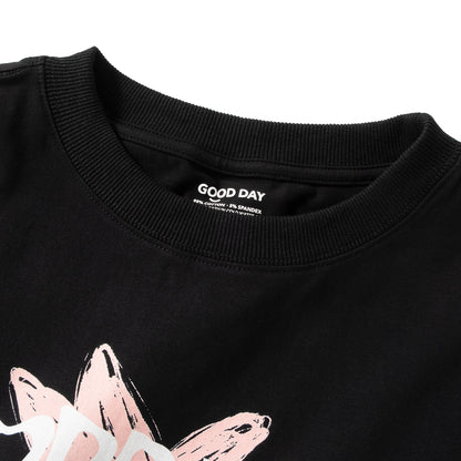 (ZT1677) Flower Graphic Cropped Tee