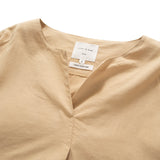 (BL002) V Neck Pleated Sleeve Blouse