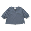 (BL002) V Neck Pleated Sleeve Blouse