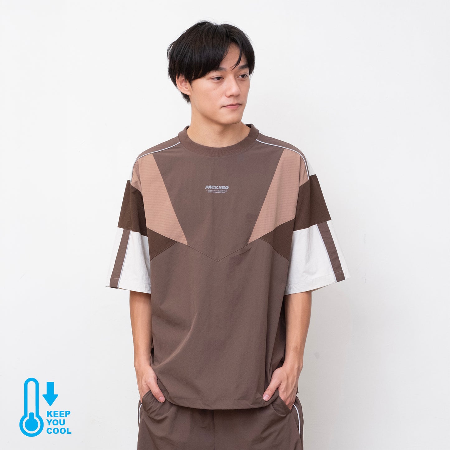 (TP1856) Cool Touch Y Cut Tee