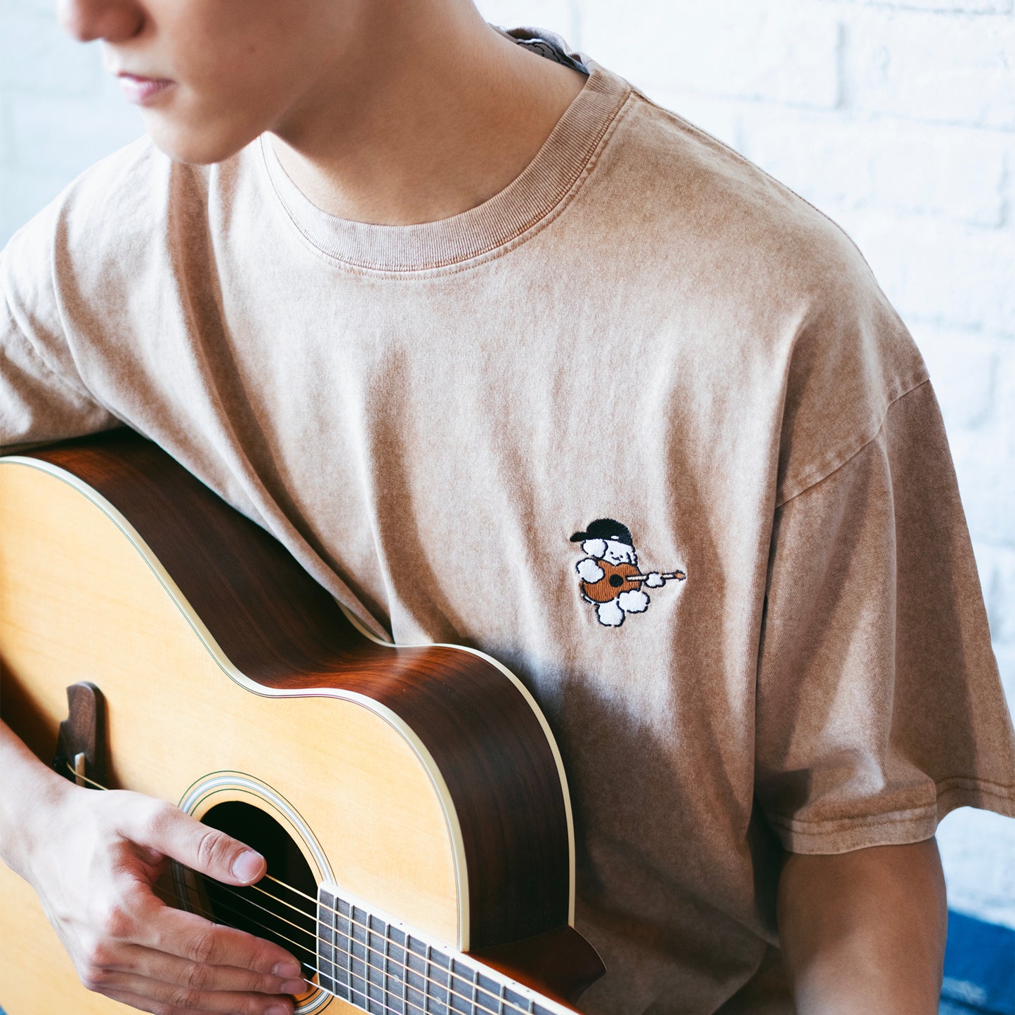 (EX704) Music Buckers Embroidery Washed Tee