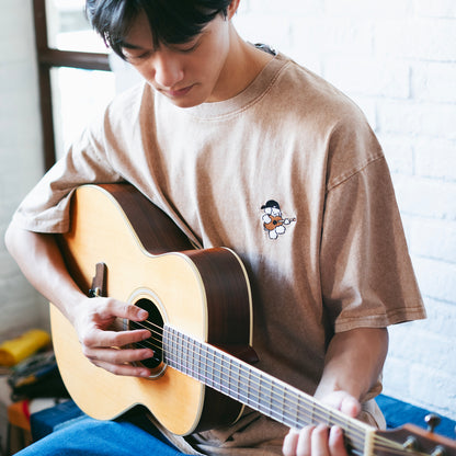 (EX704) Music Buckers Embroidery Washed Tee