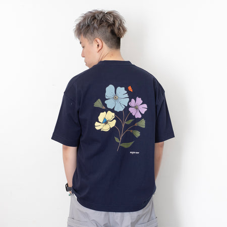 (ZT1400) Mountain Patchwork Embroidery Tee