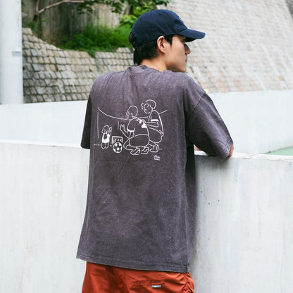 (EX703) Football Match 繡花洗水 Tee