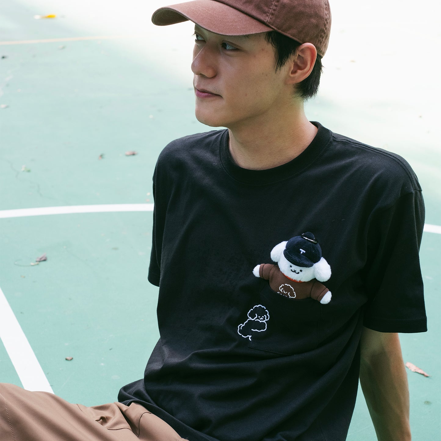 (ZT1908) Chill Day 圖案口袋 Tee