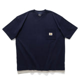 (ZT1674)  Stitching Fake Layer Pocket Tee
