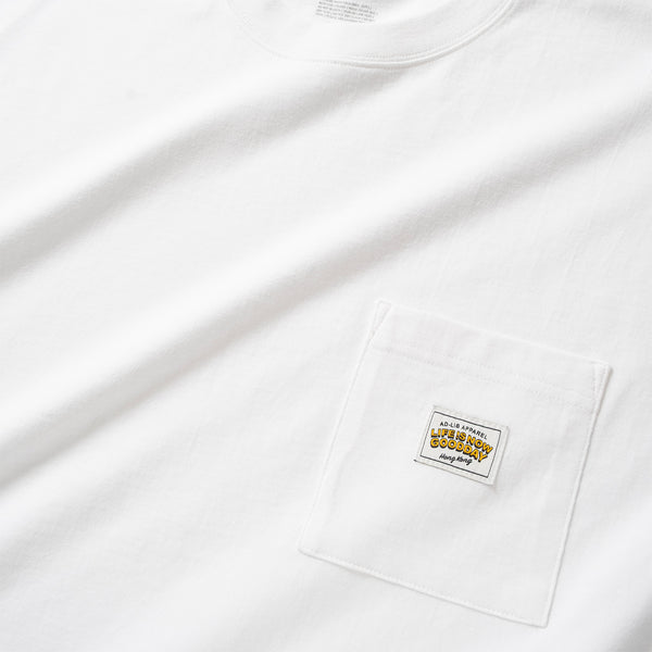 (ZT1674)  Stitching Fake Layer Pocket Tee