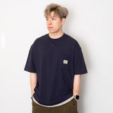 (ZT1674)  Stitching Fake Layer Pocket Tee