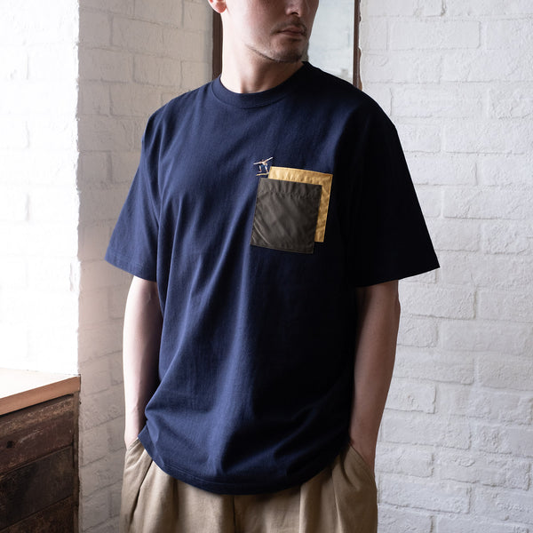 (ZT1171) Skate Embroidery Double Pocket Tee