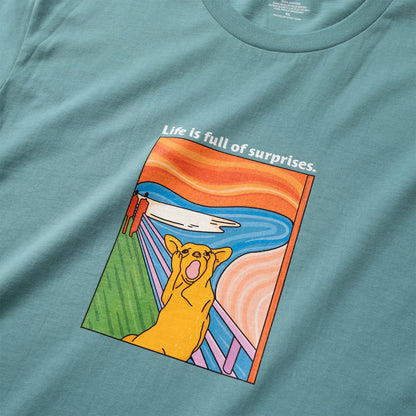 (ZT1914) Art Piece Dog Graphic Tee