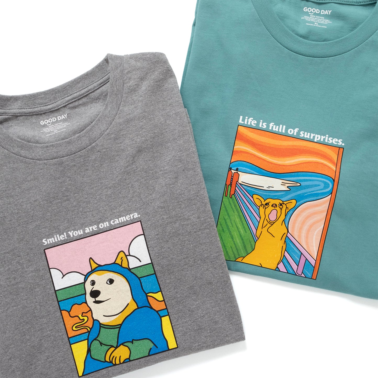 (ZT1914) Art Piece Dog Graphic Tee