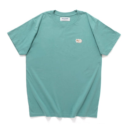 (ZT1913) Cat Embroidery Patch Tee