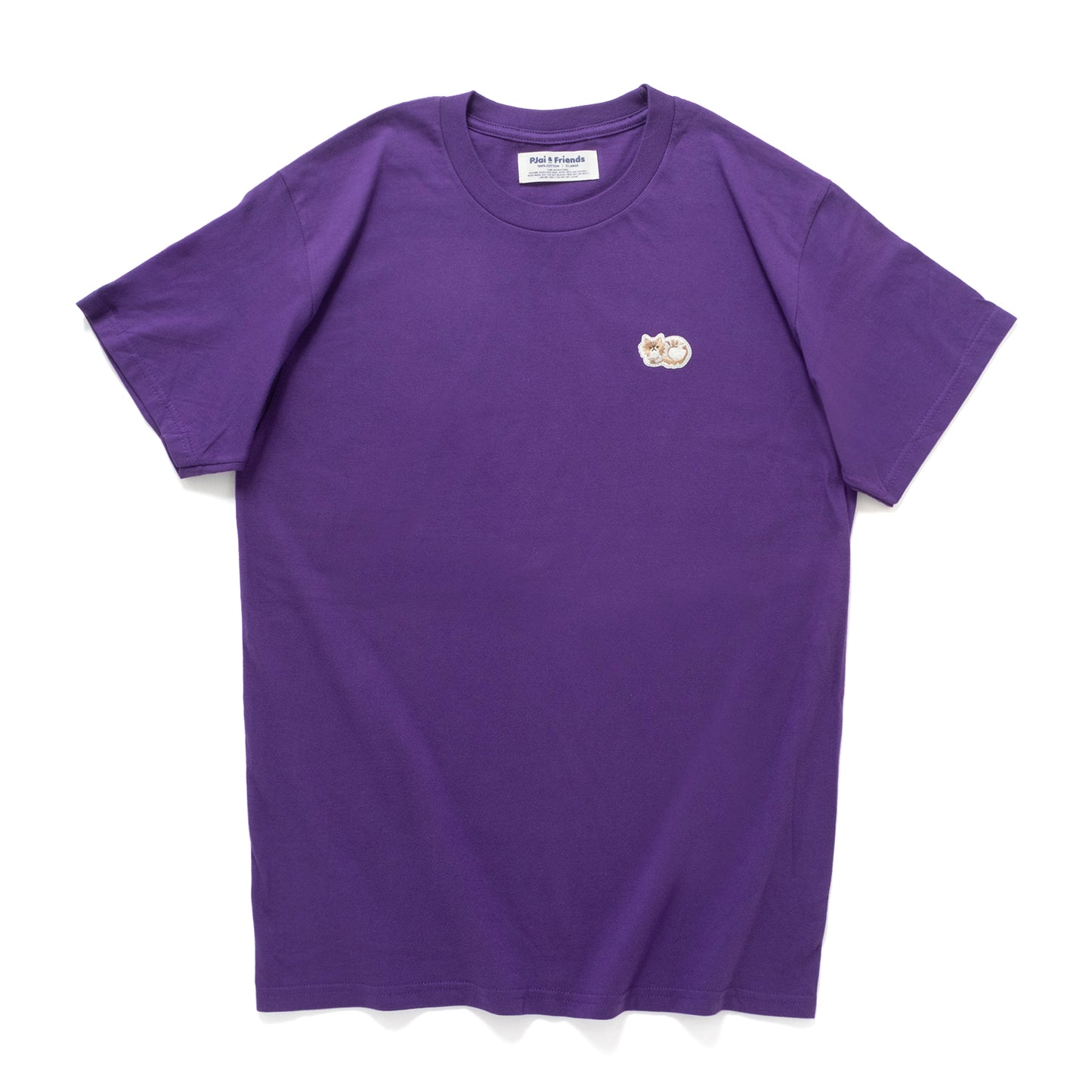 (ZT1913) Cat Embroidery Patch Tee