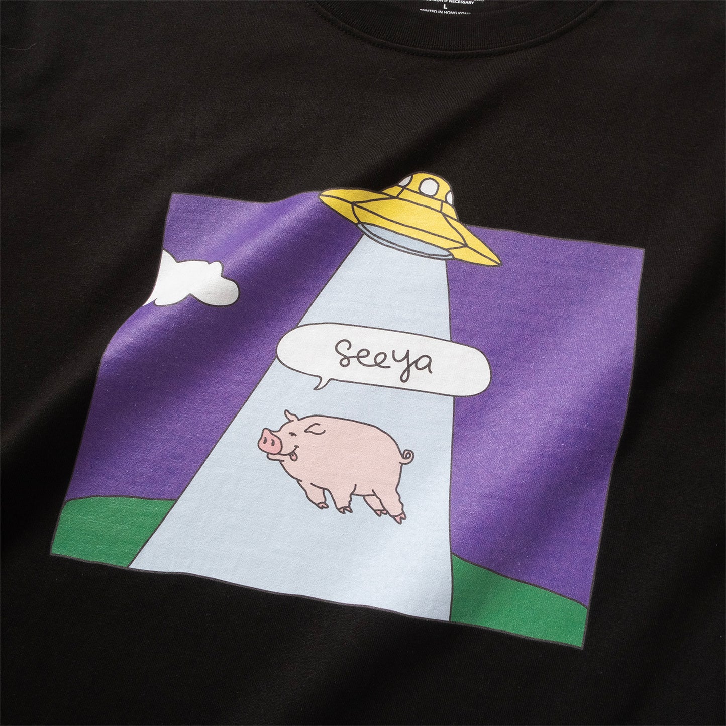 (ZT1917) UFO Animals Graphic Tee