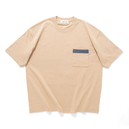 (ZT1686) Swimming Cat Patchwork Pocket Tee