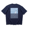 (ZT1686) Swimming Cat Patchwork Pocket Tee