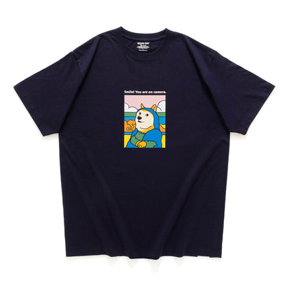 (ZT1991) Smile You Are on Camera 圖案 Tee