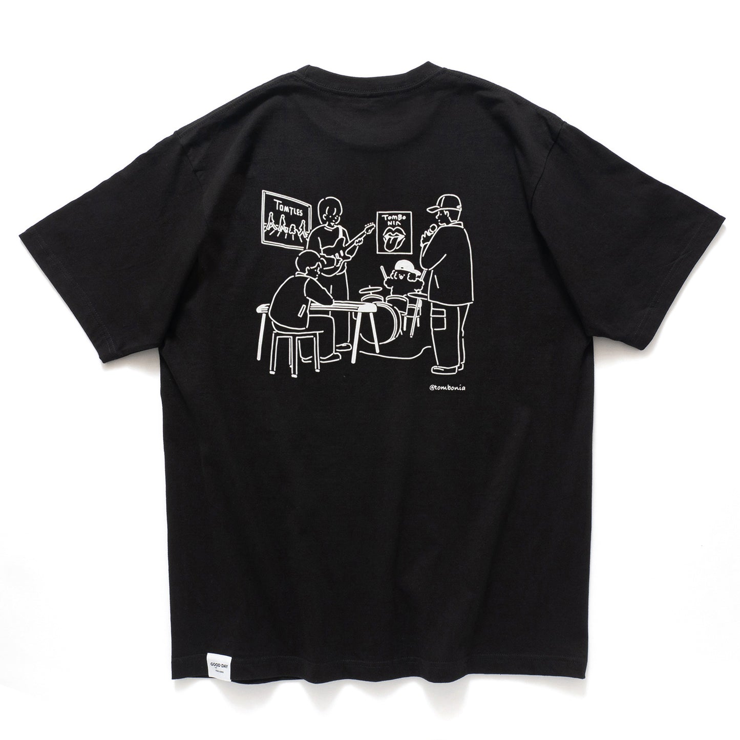 (EX592) Band Embroidery Pocket Tee