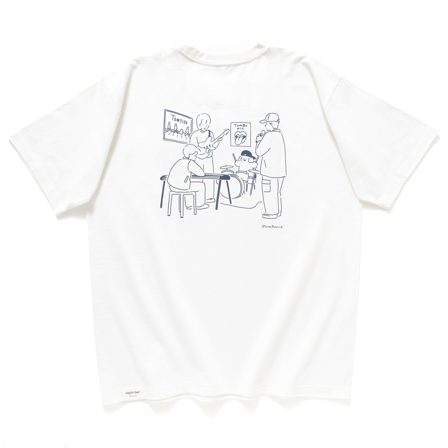 (EX592) Band Embroidery Pocket Tee