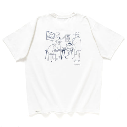 (EX592) Band Embroidery Pocket Tee
