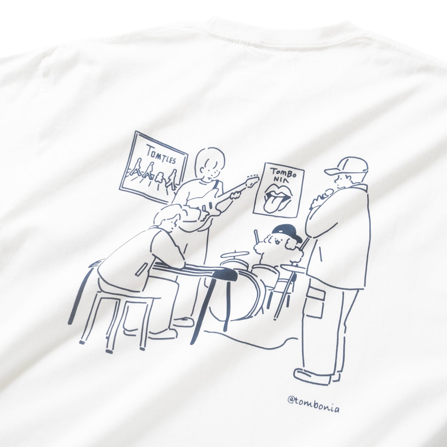 (EX592) Band Embroidery Pocket Tee