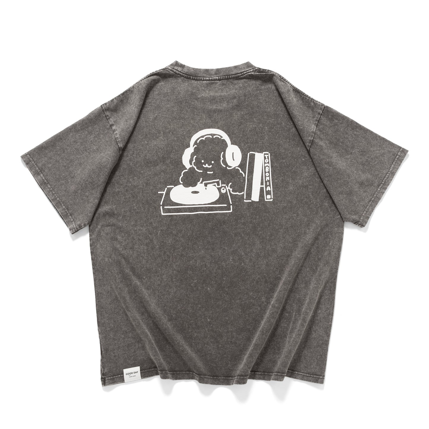 (EX594) Music Graphic Embroidery Washed Tee