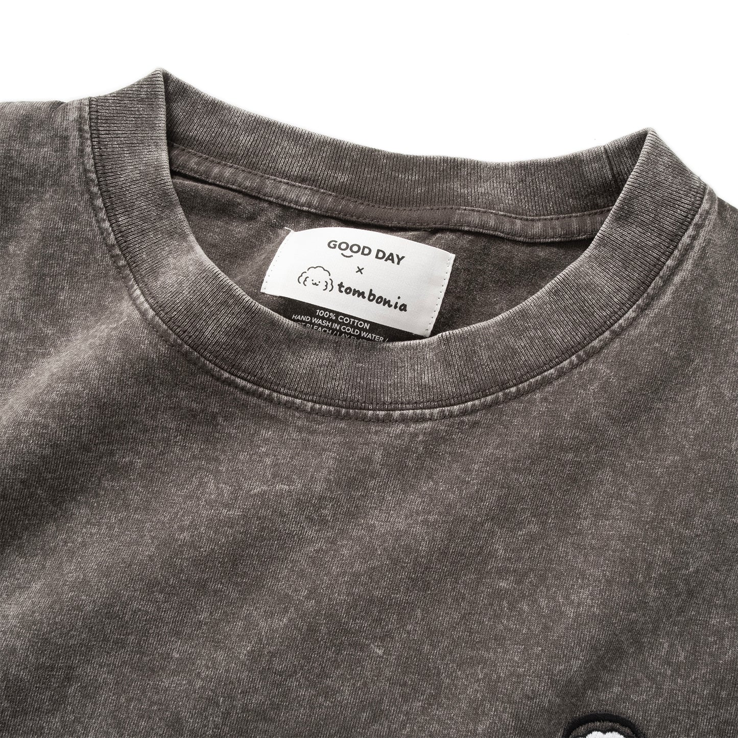 (EX594) Music Graphic Embroidery Washed Tee