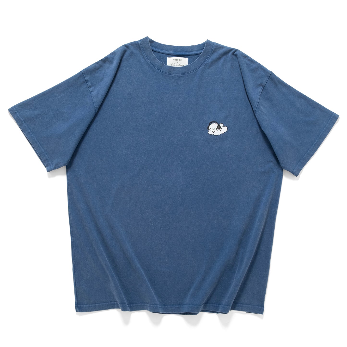 (EX594) Music Graphic Embroidery Washed Tee