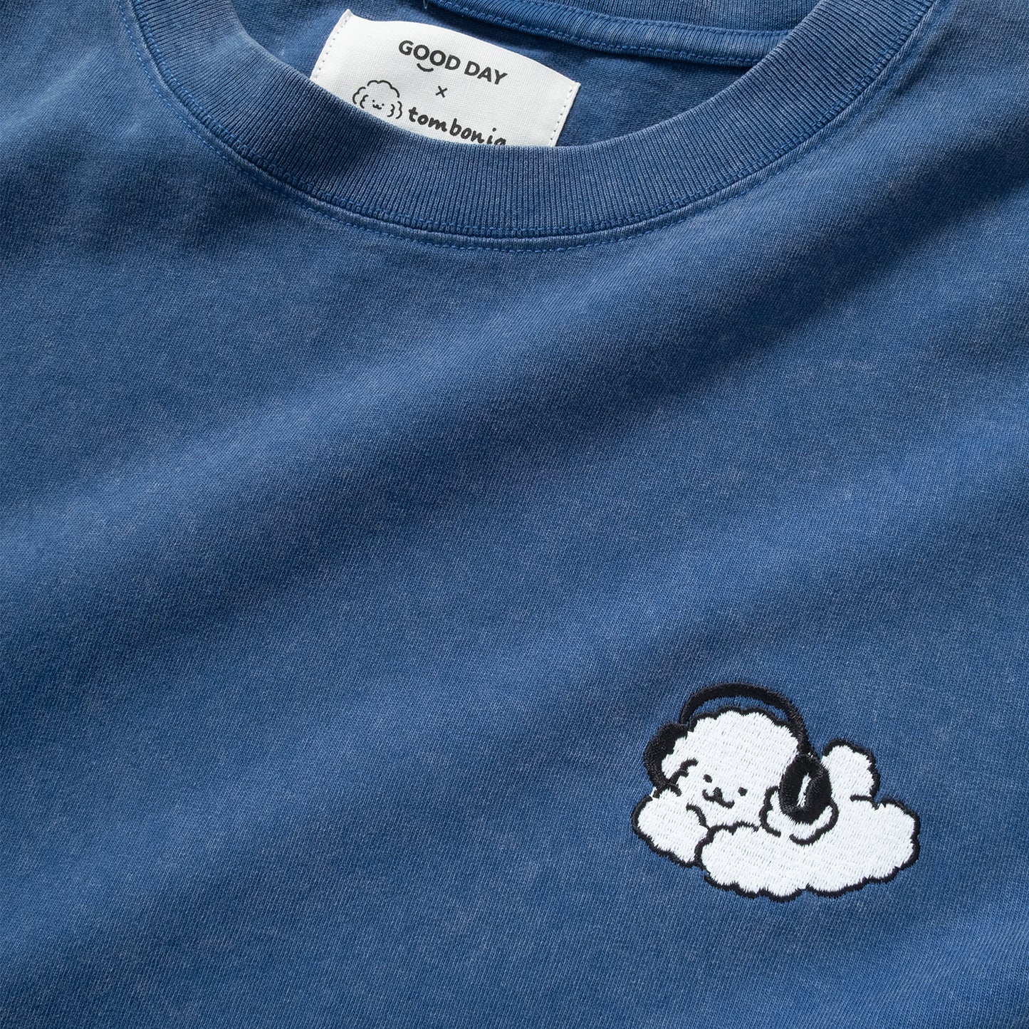 (EX594) Music Graphic Embroidery Washed Tee