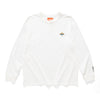 (EX612) Embroidery Henley Neck Long Sleeve Tee
