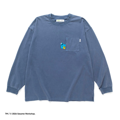 (EX712) Cookie Monster 圖案口袋洗水 Tee