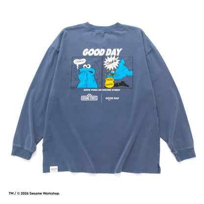 (EX712) Cookie Monster 圖案口袋洗水 Tee