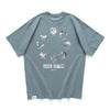 (ZT1654) Cat Moon Phases 圖案 Tee