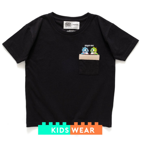 (EX459) Kids Graphic Embroidery Pocket Tee