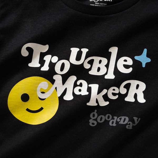 (ZT1137) Kids Trouble Maker Graphic Tee