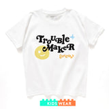 (ZT1137) Kids Trouble Maker Graphic Tee