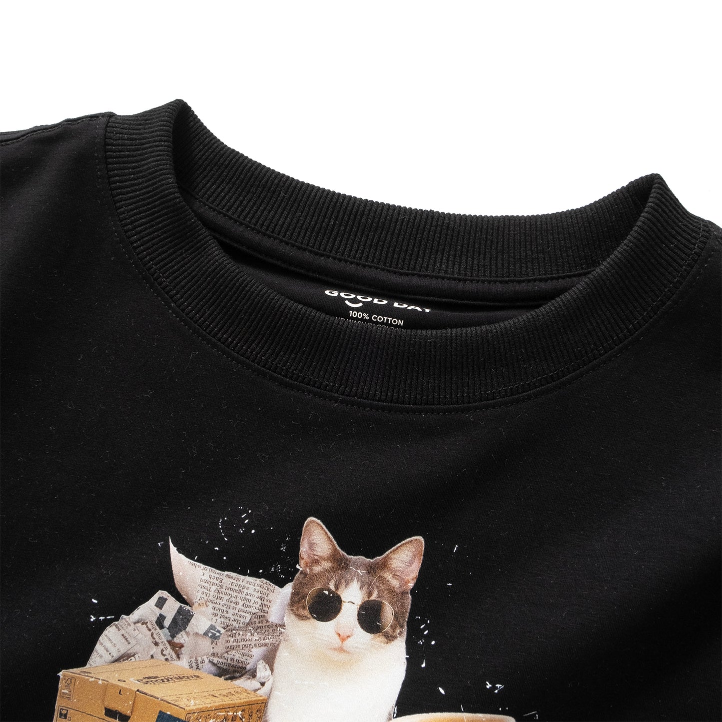 (ZT1484) King is Cat 圖案女裝短 Tee