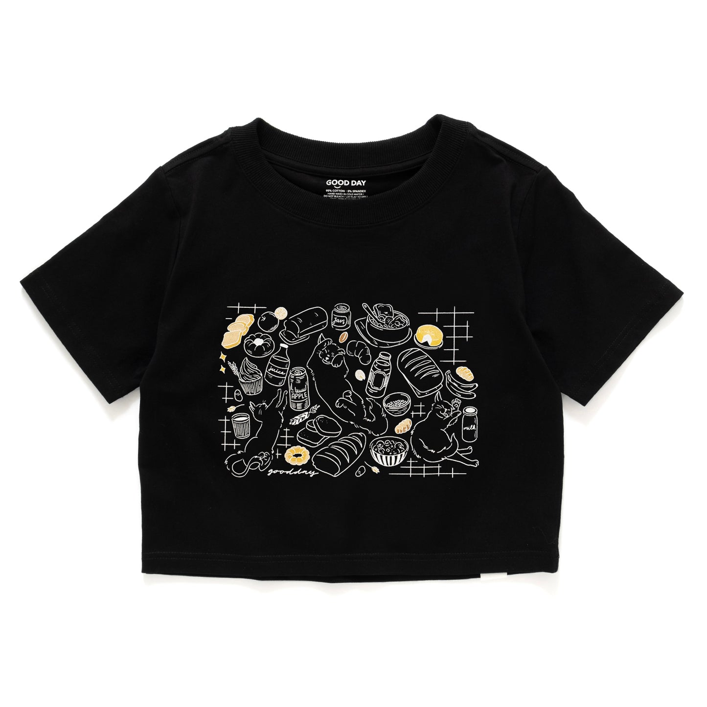 (ZT1524) Picnic Cats 圖案女裝短Tee
