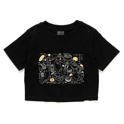 (ZT1524) Picnic Cats 圖案女裝短Tee