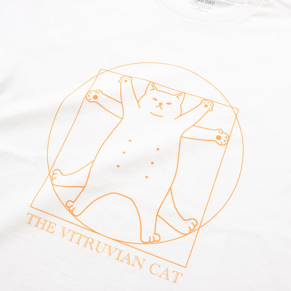 (ZT749) The Vitruvian Cat Graphic Tee