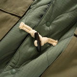 (JK327) Quilited 2 Face Horn Button Vest