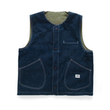 (JK327) Quilited 2 Face Horn Button Vest