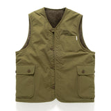 (JK367) 2 Face Fleece Vest Jacket